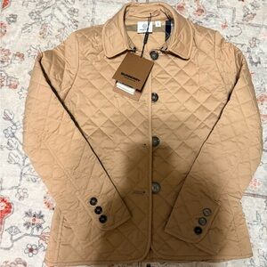 Burberry Beige Quilted Jacket womens small NWT